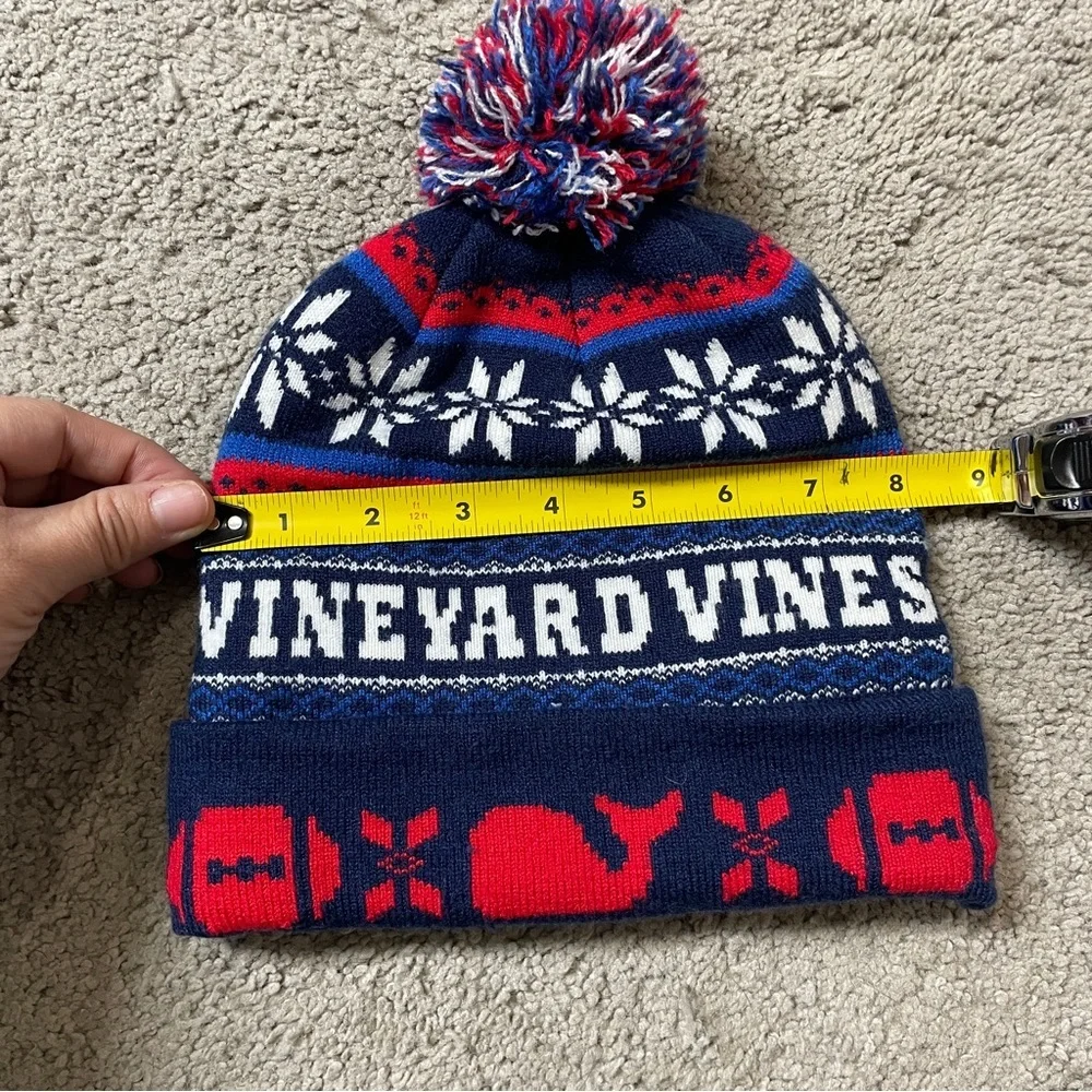 Vineyard‎ Vines Tailgate Pom Pom Knit Beanie unisex one size